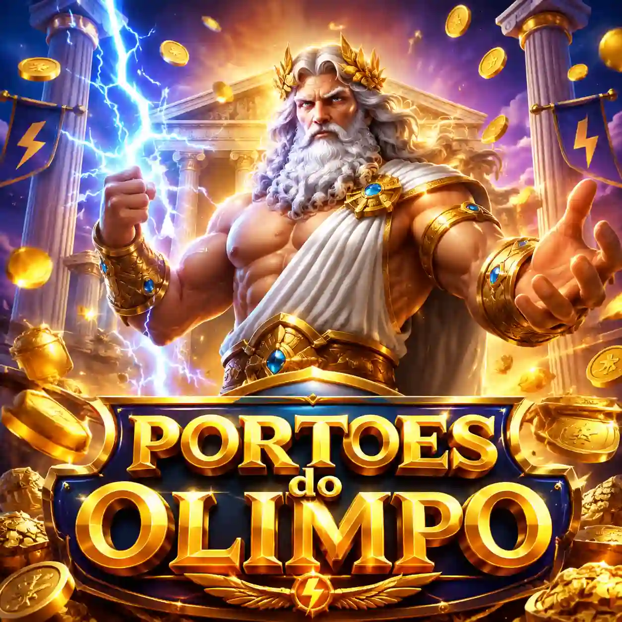 Tela do slot Gates of Olympus com tema grego
