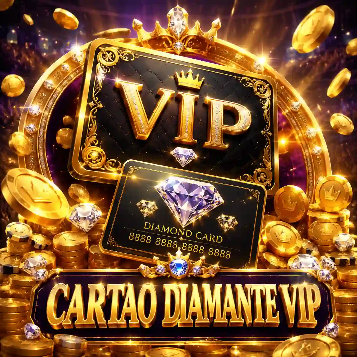Cartão VIP Diamond com benefícios premium